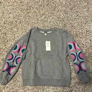 Tea collection grey butterfly sleeve sweatshirt